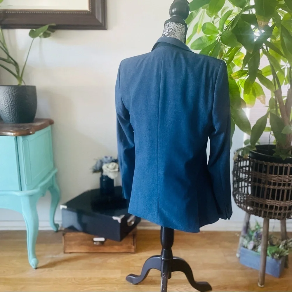 ASOS Suit Jacket & Vest Double Breasted in Blue Melange / Size 36 38 - Picture 4 of 13